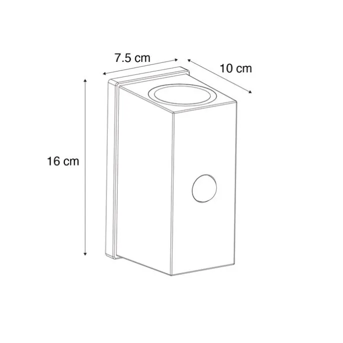 Wandleuchte Schwarz Lux Sensor Magnetisch Inkl. LED Wiederaufladbar - Sandy