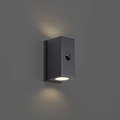 Wandleuchte Schwarz Lux Sensor Magnetisch Inkl. LED Wiederaufladbar - Sandy