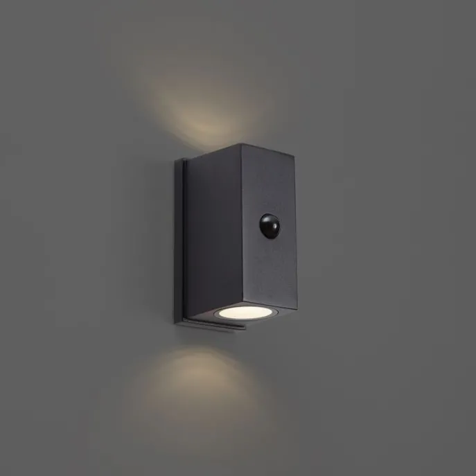 Wandleuchte Schwarz Lux Sensor Magnetisch Inkl. LED Wiederaufladbar - Sandy