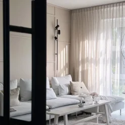 Wandleuchte schwarz mit Fußschalter 3 Lichter - Jeana Luxe