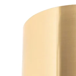 Wandleuchte schwarz mit Flexarm und Schirm gold 15 cm - Brescia