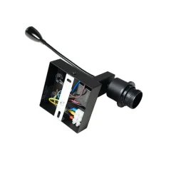 Wandleuchte schwarz mit Flexarm und Schirm gold 15 cm - Brescia