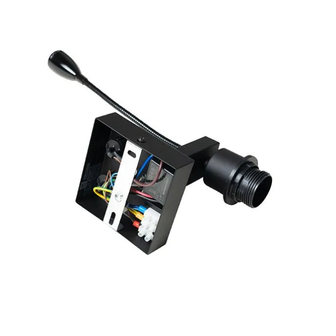 Wandleuchte schwarz mit Flexarm und Schirm gold 15 cm - Brescia