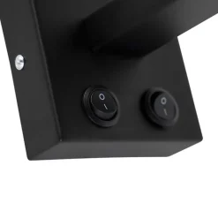 Wandleuchte Schwarz mit grünem Samt-Schirm 18cm - Brescia