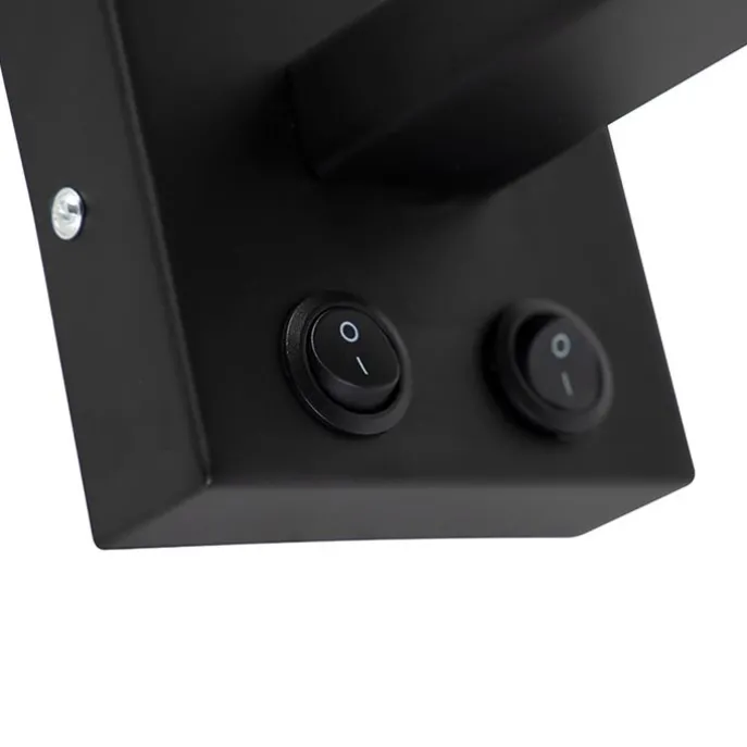 Wandleuchte Schwarz mit grünem Samt-Schirm 18cm - Brescia