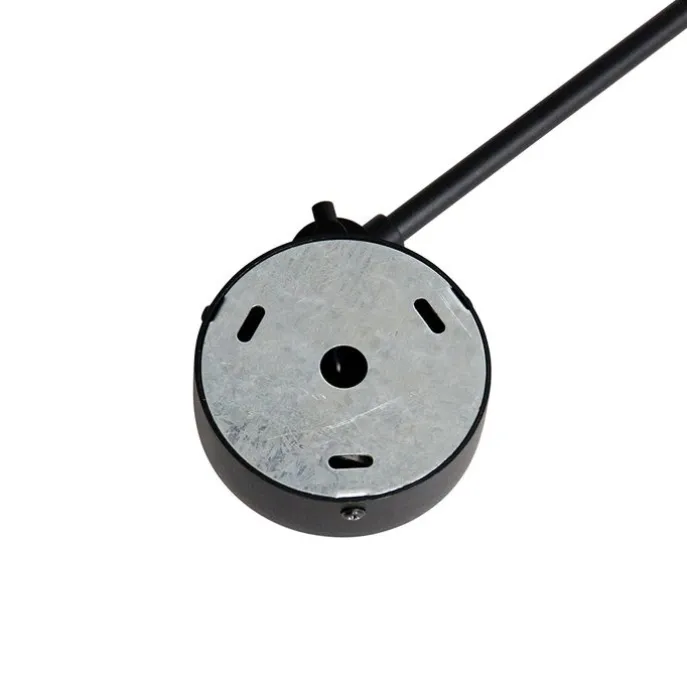 Wandleuchte schwarz mit Rattanschirm 50 cm verstellbar - Blitz