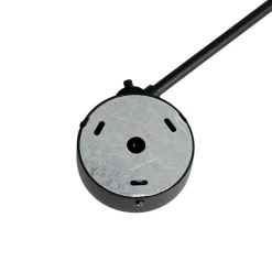 Wandleuchte schwarz mit Schirm weiß 30 cm verstellbar - Blitz