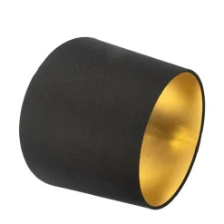 Wandleuchte schwarz mit schwarzem Schirm und verstellbarem Arm - Ladas