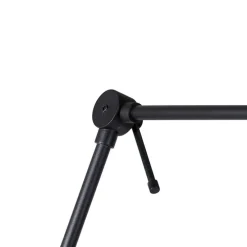 Wandleuchte schwarz mit Veloursschirm schwarz 35 cm verstellbar - Blitz