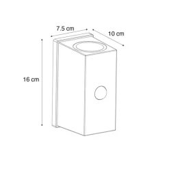 Wandleuchte schwarz 4-Stufen-Sensor magnetisch inkl. LED wiederaufladbar - Sandy