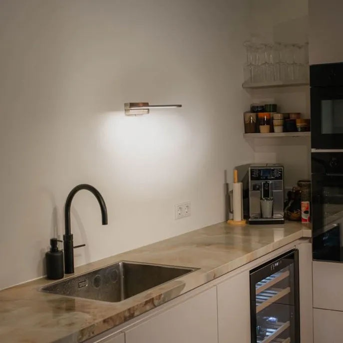 Wandleuchte Stahl 62 cm inkl. LED IP44 - Jerre