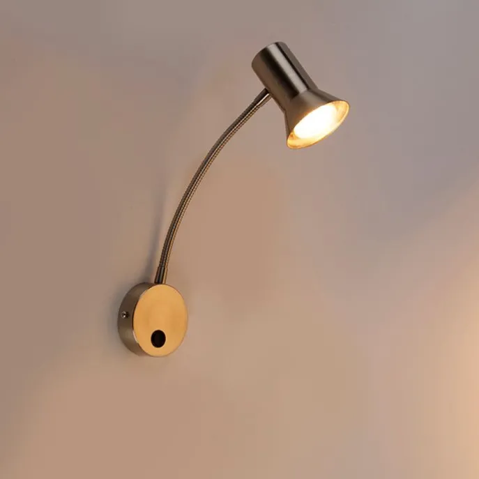 Wandleuchte Stahl mit Flexarm - Karin Flex