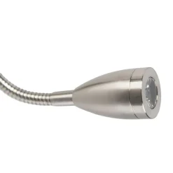 Wandleuchte Stahl mit ovalem Samtschirm schwarz 25cm - Brescia Combi