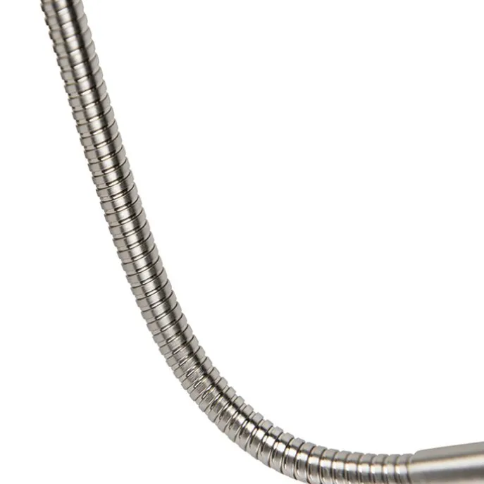 Wandleuchte Stahl mit ovalem Samtschirm schwarz 25cm - Brescia Combi