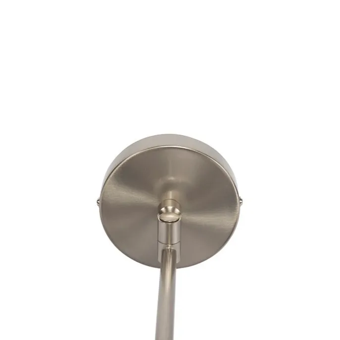 Wandleuchte Stahl mit weißem Schirm und verstellbarem Arm - Ladas