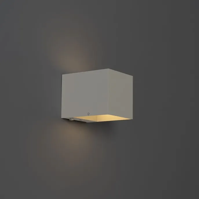 Wandleuchte weiß inkl. LED und Touchdimmer wiederaufladbar - Joris