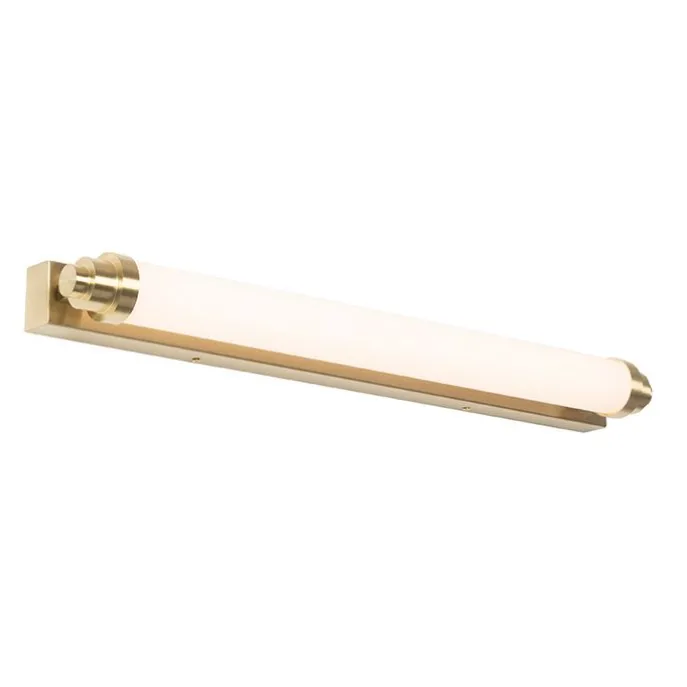 Wandleuchte weiß mit gold inkl. LED 3-stufig dimmbar IP44 - Yordi