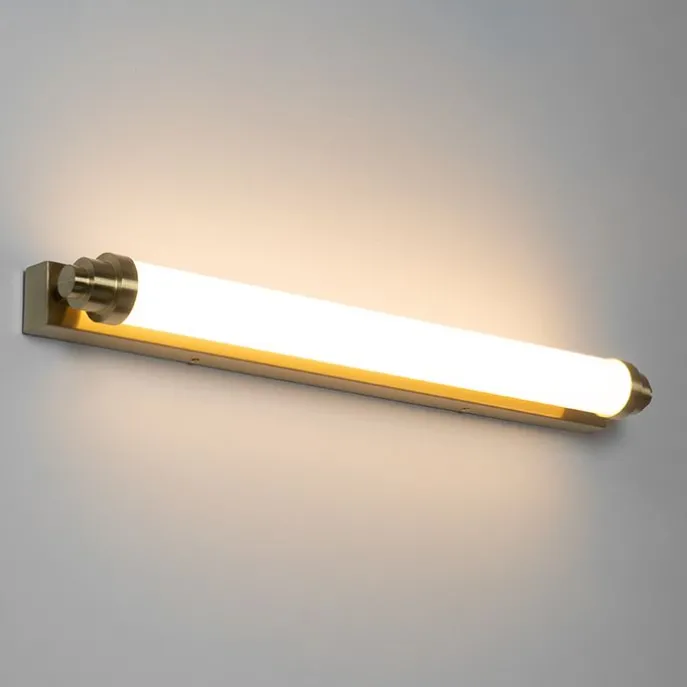 Wandleuchte weiß mit gold inkl. LED 3-stufig dimmbar IP44 - Yordi