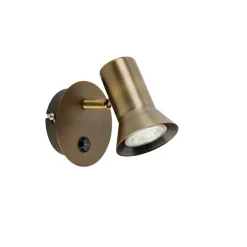 Wandstrahler Bronze schwenkbar und neigbar mit Schalter - Karin 1