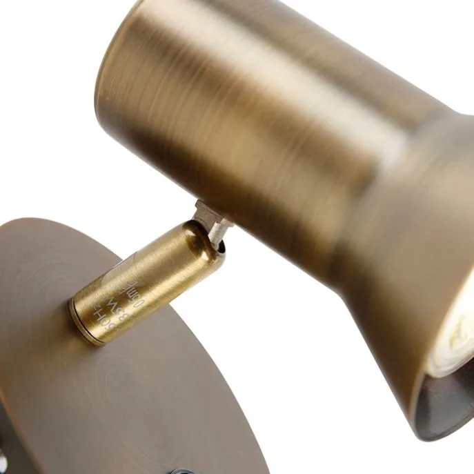 Wandstrahler Bronze schwenkbar und neigbar mit Schalter - Karin 1