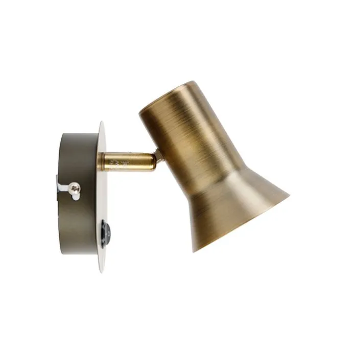 Wandstrahler Bronze schwenkbar und neigbar mit Schalter - Karin 1