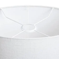 Weiße ovale Leinenlampe 35/23/18