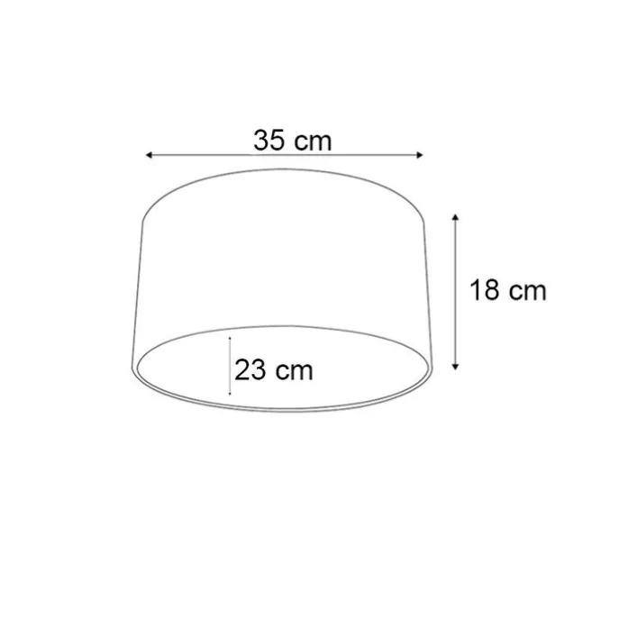 Weiße ovale Leinenlampe 35/23/18