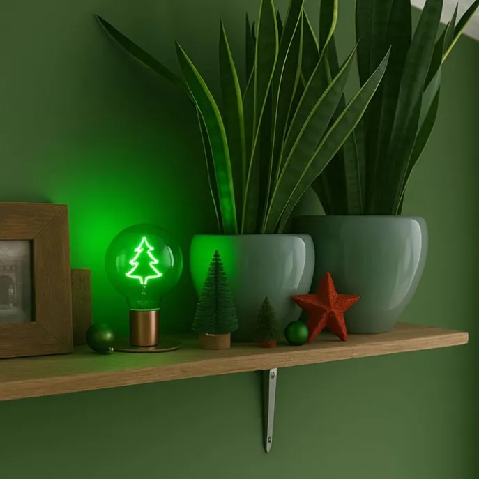 Weihnachts E27 LED Lampe G125 Klar 1.8W 100 lm