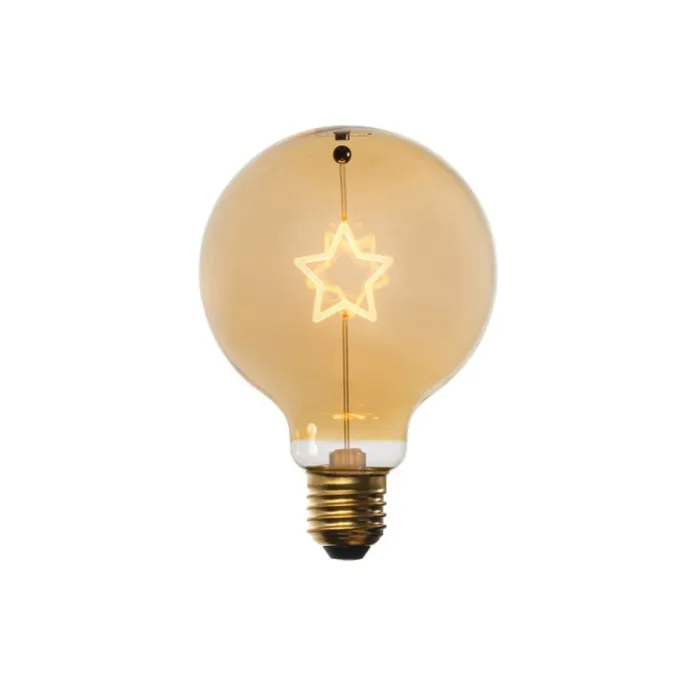 Weihnachts E27 LED Lampe Stern Filament G95 Amber 1.8W 50 lm 1800K
