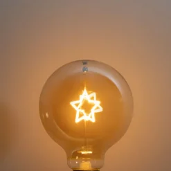 Weihnachts E27 LED Lampe Stern Filament G95 Amber 1.8W 50 lm 1800K