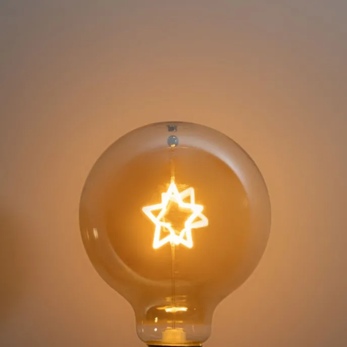 Weihnachts E27 LED Lampe Stern Filament G95 Amber 1.8W 50 lm 1800K
