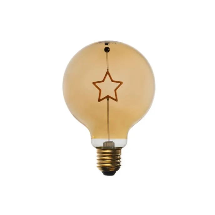 Weihnachts E27 LED Lampe Stern Filament G95 Amber 1.8W 50 lm 1800K