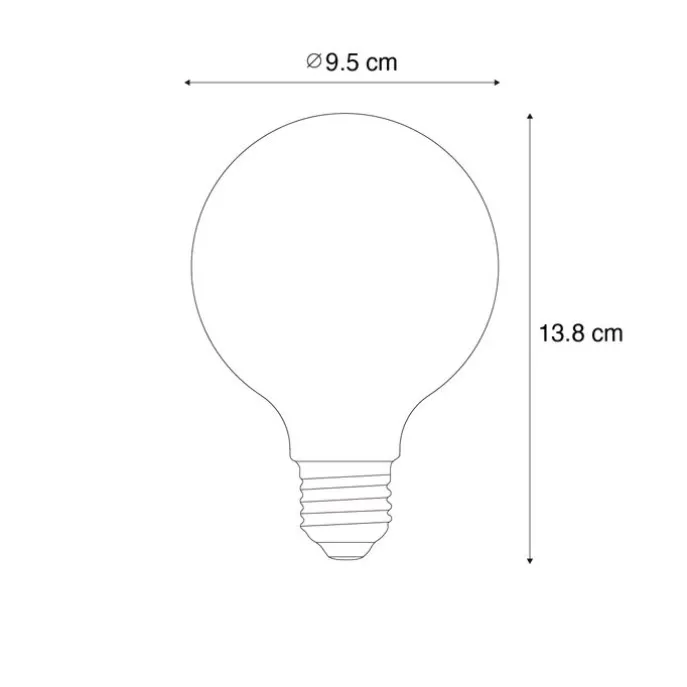 Weihnachts E27 LED Lampe Stern Filament G95 Klar 1.8W 120 lm 2700K