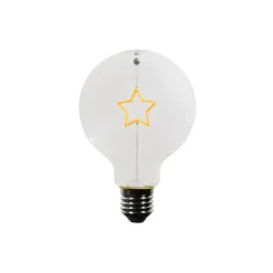 Weihnachts E27 LED Lampe Stern Filament G95 Klar 1.8W 120 lm 2700K