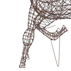 Weihnachts Rentier Braun Rattan inkl. LED IP44 - Glossie