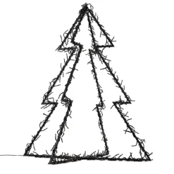 Weihnachtsbaum Schwarz inkl. LED IP44 - Brilli