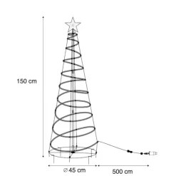 Weihnachtsbaum Weiß inkl. LED IP44 - Puno