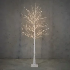 Weihnachtsbaum-Stehlampe weiß 180 cm inkl. LED mit Timer IP44 - Ki