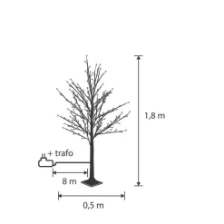 Weihnachtsbaum-Stehlampe weiß 180 cm inkl. LED mit Timer IP44 - Ki