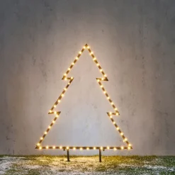 Weihnachtsbaumstrahler schwarz 71cm inkl. LED IP44 mit Fernbedienung - Kas