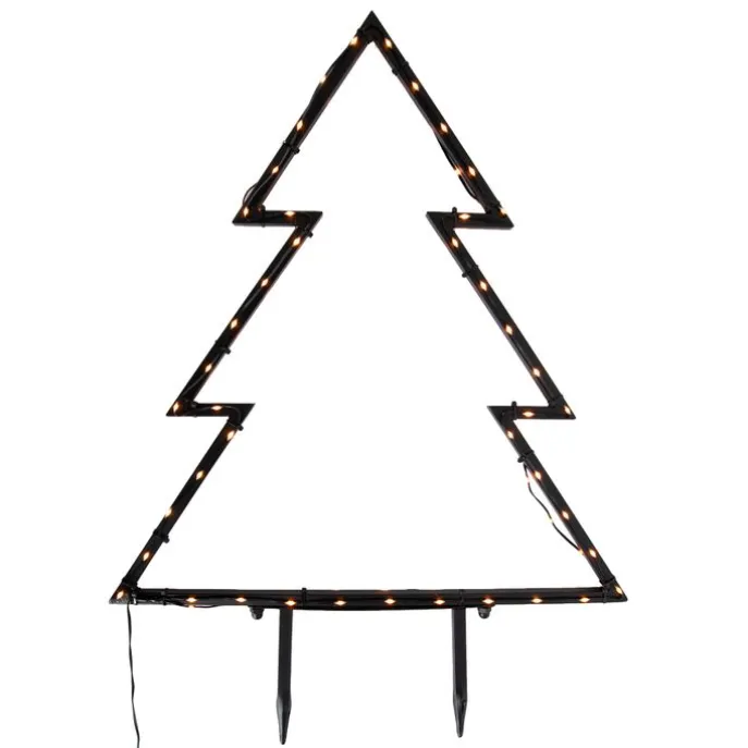 Weihnachtsbaumstrahler schwarz 71cm inkl. LED IP44 mit Fernbedienung - Kas