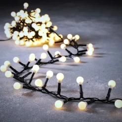 Weihnachtsbeleuchtung grün mit 550 LEDs weiß 14m IP44 - Comet