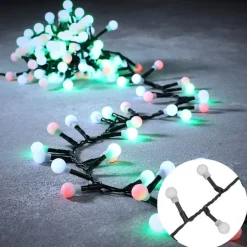 Weihnachtsbeleuchtung grün mit 550 LEDs Multicolor 14m IP44 - Comet