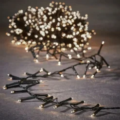 Weihnachtsbeleuchtung grün mit 700 LEDs weiß 14m IP44 - Prancer