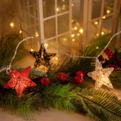 Weihnachts-Lichterkette für Außen 3,3 m inkl. LED 10-Lichter - Stellina