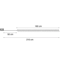 Weihnachts-Lichterkette grün mit 70 weißen LEDs 3,5m IP20 - Dasher