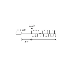 Weihnachts-Lichterkette grün mit 200 LEDs Multicolor 5m IP44 - Dasher