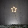 Weihnachts-Neon-Bodenspot Gelber Stern inkl. LED mit Timer IP44 - Fura