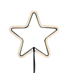 Weihnachts-Neon-Bodenspot Gelber Stern inkl. LED mit Timer IP44 - Fura