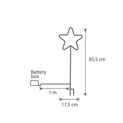 Weihnachts-Neon-Bodenspot Gelber Stern inkl. LED mit Timer IP44 - Fura